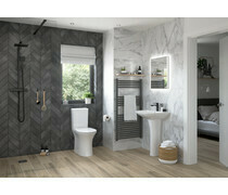Sandro 560x450mm 1TH Basin &amp; Full Pedestal