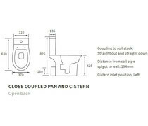 Sandro Rimless C/C Open Back WC &amp; Soft Close Seat