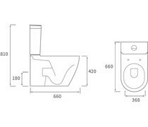 Senna C/C Fully Shrouded WC &amp; Soft Close Seat