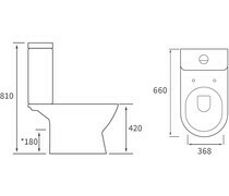 Senna C/C Open Back WC &amp; Soft Close Seat