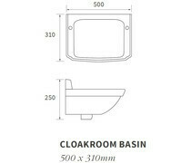 Sherbourne 500x310mm 2TH Cloakroom Basin &amp; Bottle Trap
