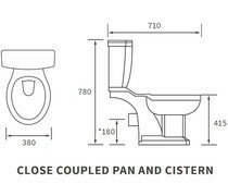 Sherbourne C/C WC &amp; Standard Soft Close Seat