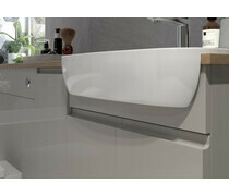 Valesso 500mm Slim Mirrored Wall Unit - Onyx Grey Gloss