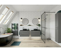 Morina 810x460x10mm HPL Worktop - Urban Black