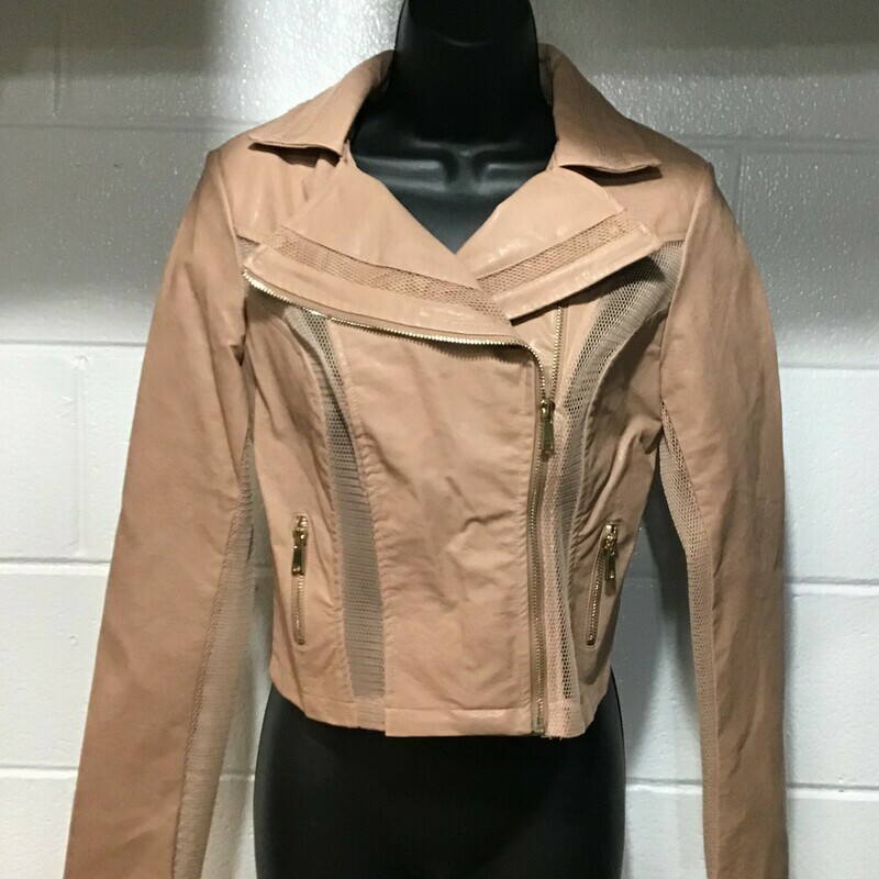 Latte Zipper front Jacket