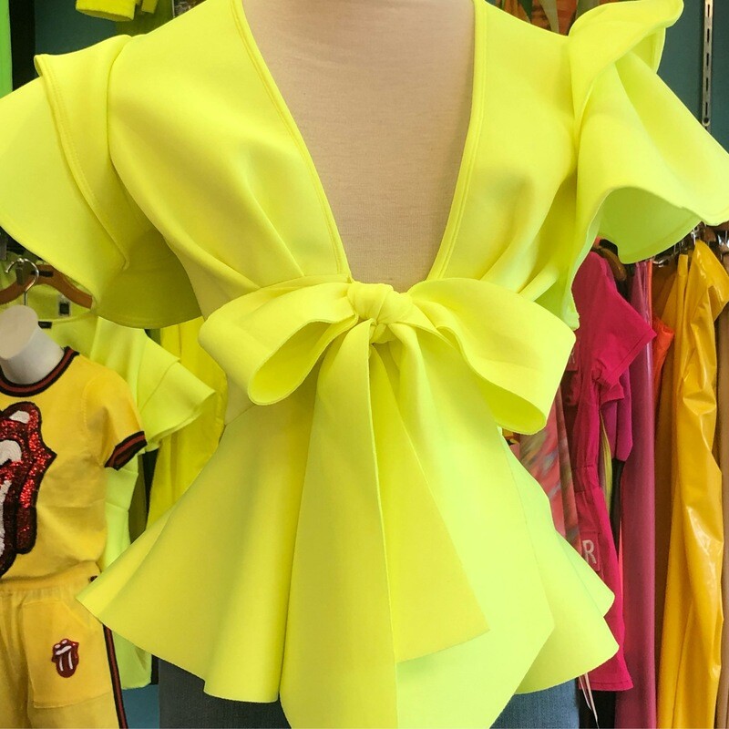 Neon Bowtie Top