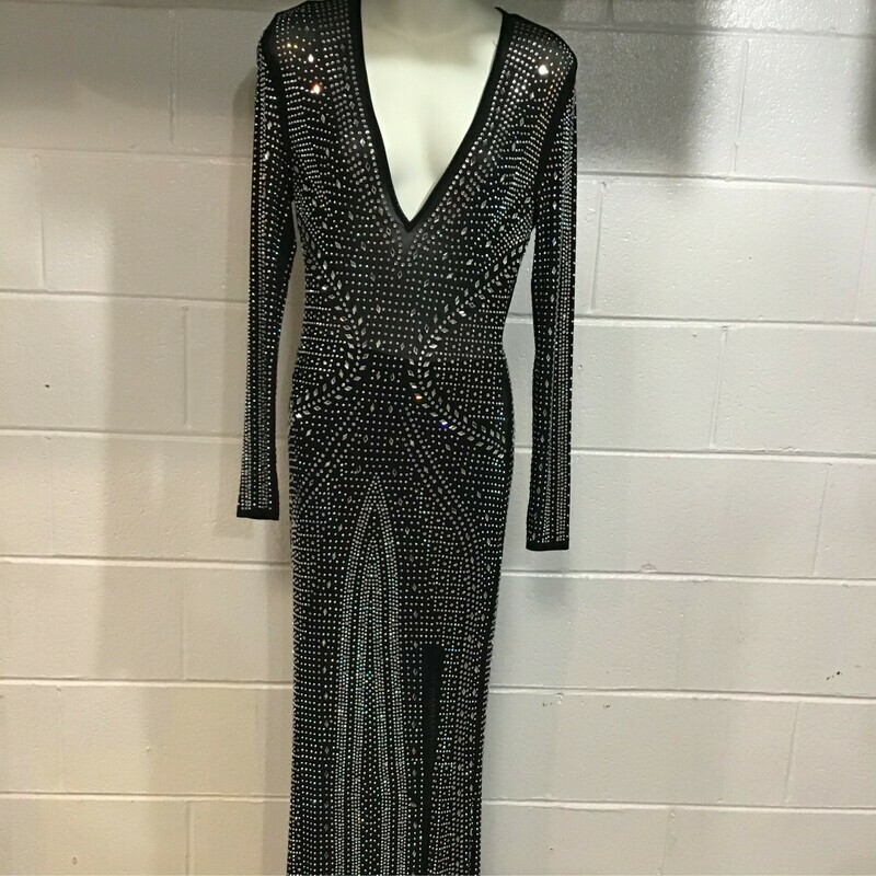 BLACK RIM STONE Dress