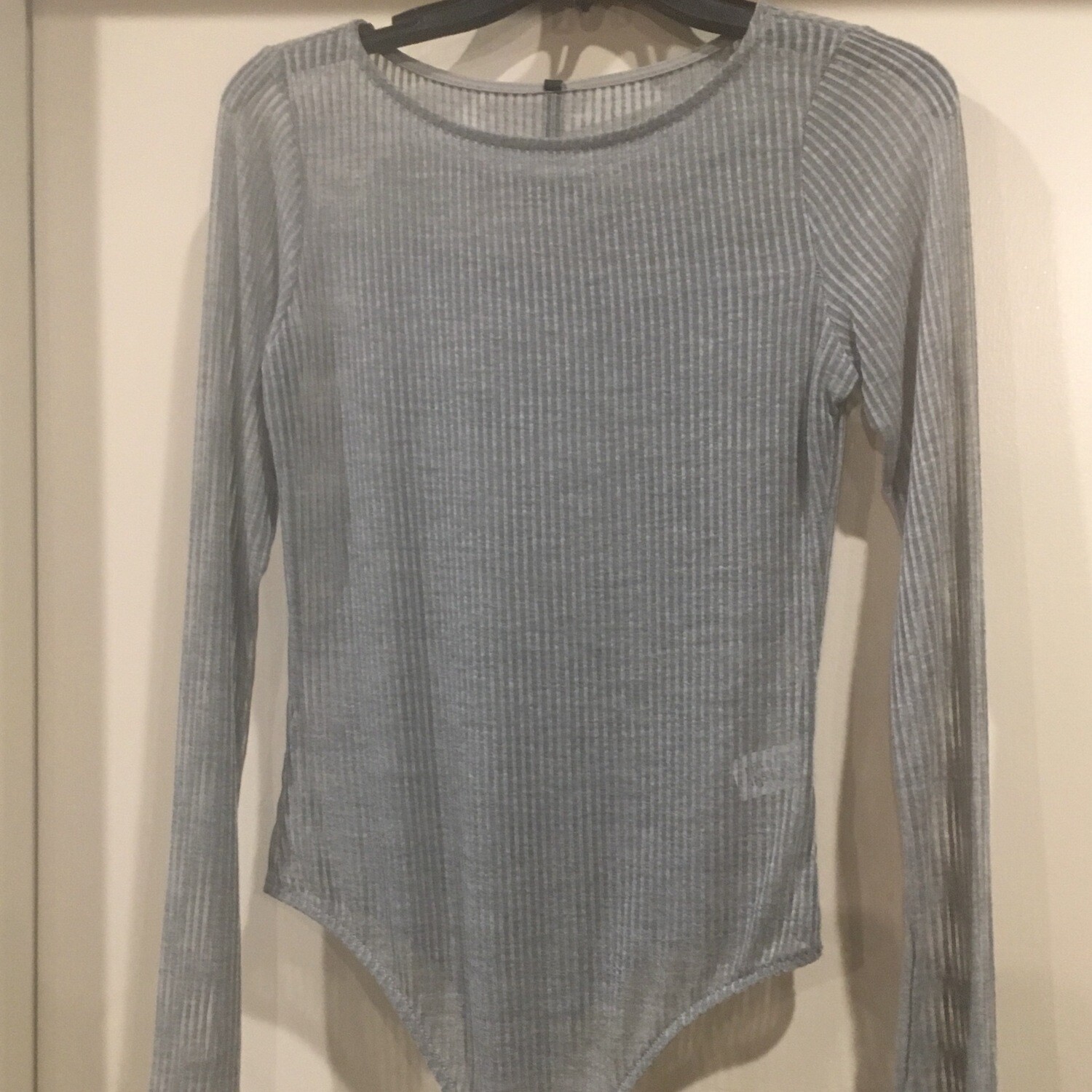 Grey Long Sleeve Bodysuit
