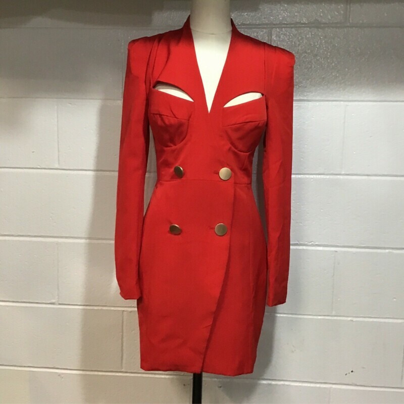 Double Breast Red Dress