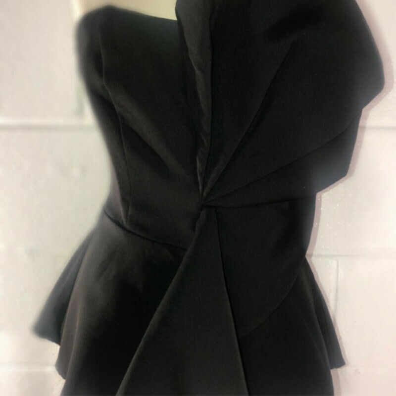 Black Ruffle Blouse