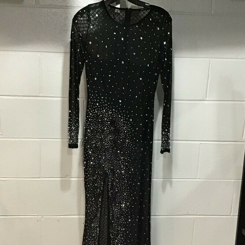Black Classic Sequin Maxi Dress