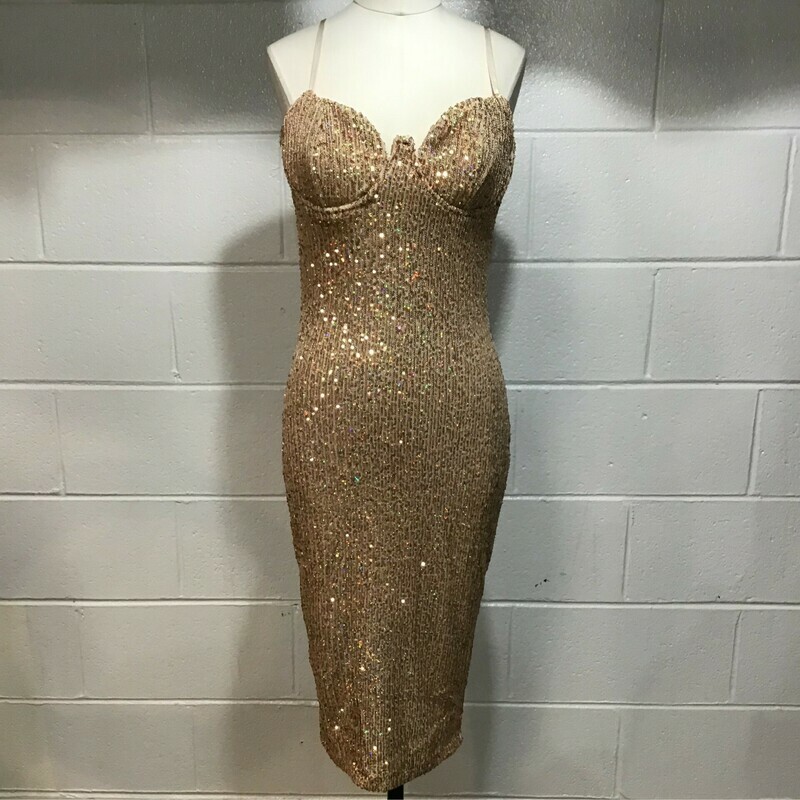 Spaghetti Strap Sequins BodyCon Dress