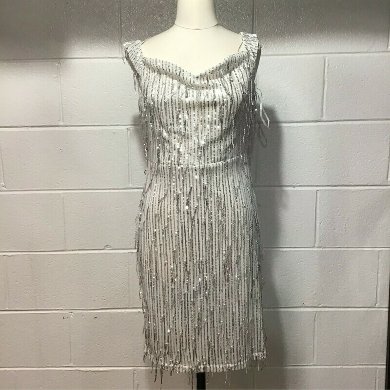 Silver And White Special Occasion Dress