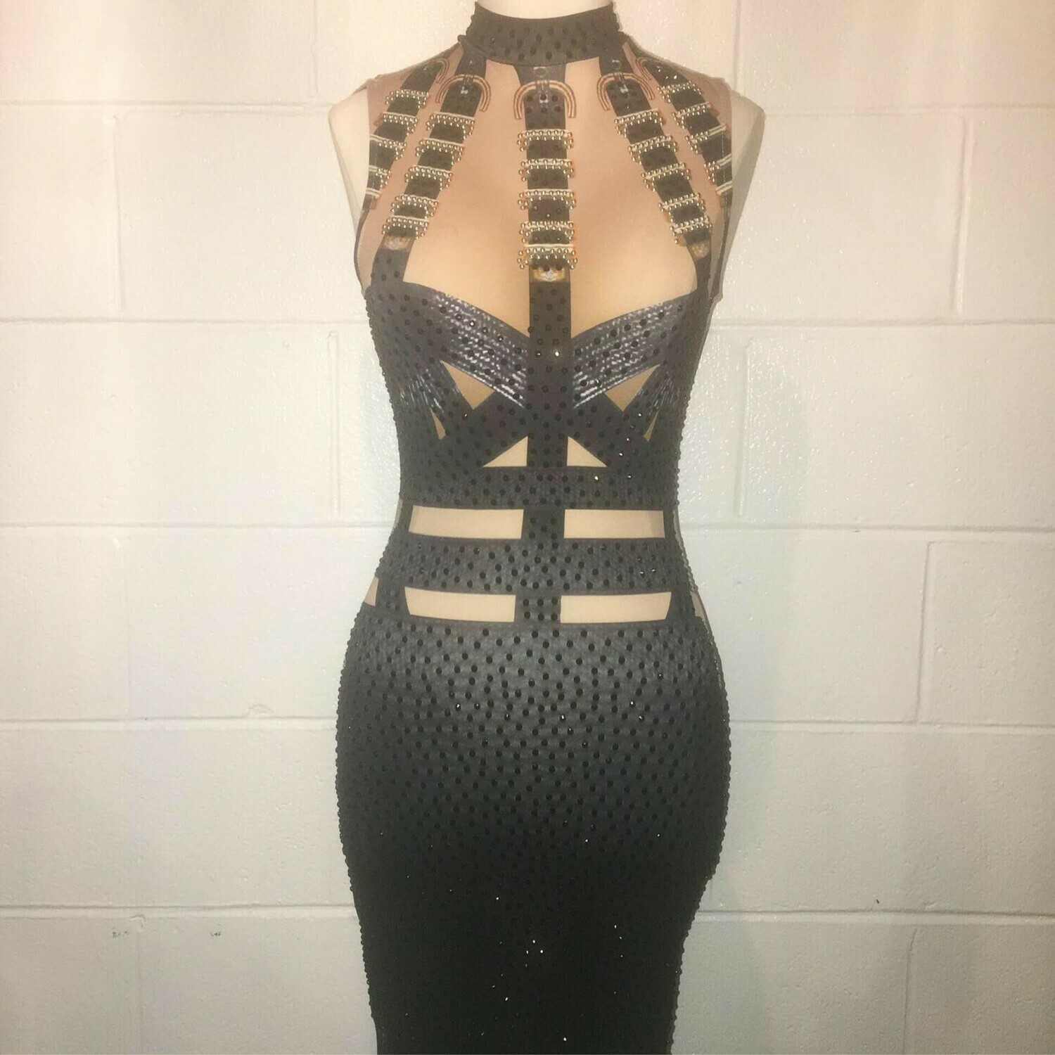 Black &amp; Gold Floral Dress