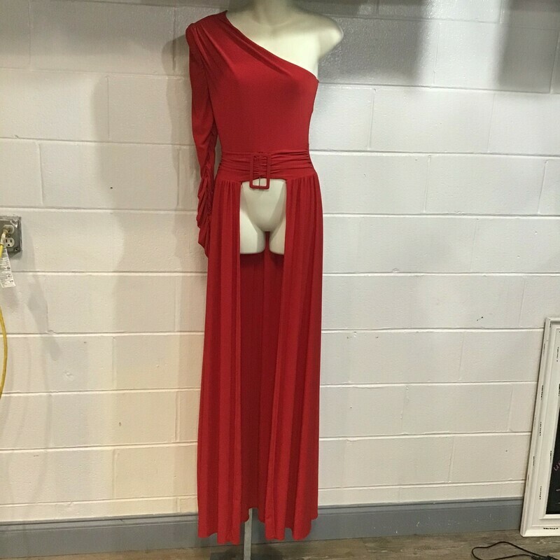 Red Off The Shoulder Open Front Top