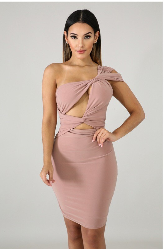 Taupe Elegance Body con Dress