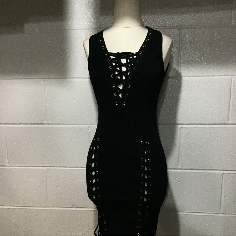 Black Tie Up Dress