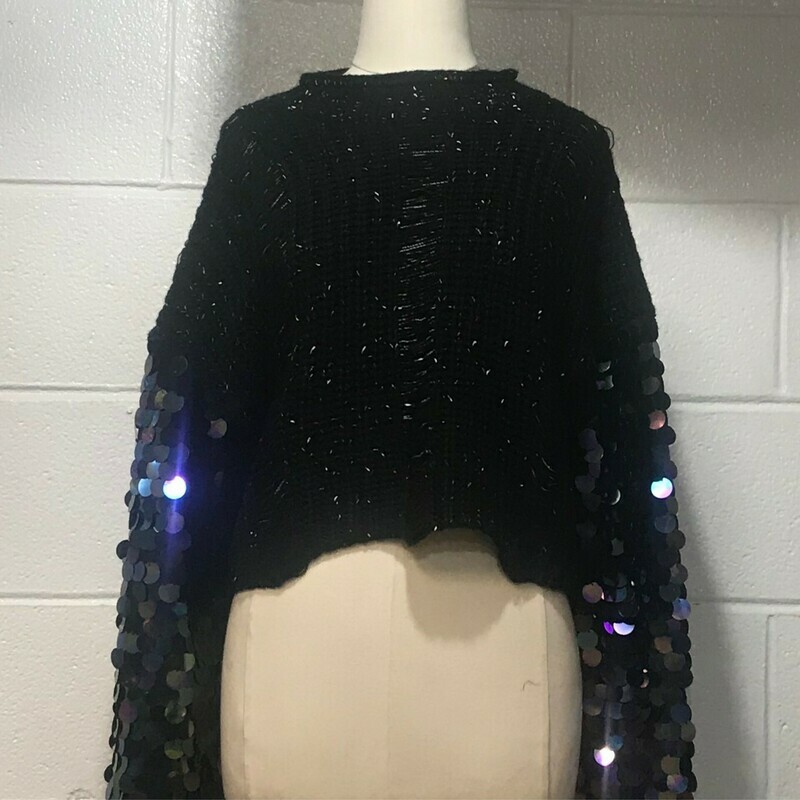 Sequin Sleeve Sweater
