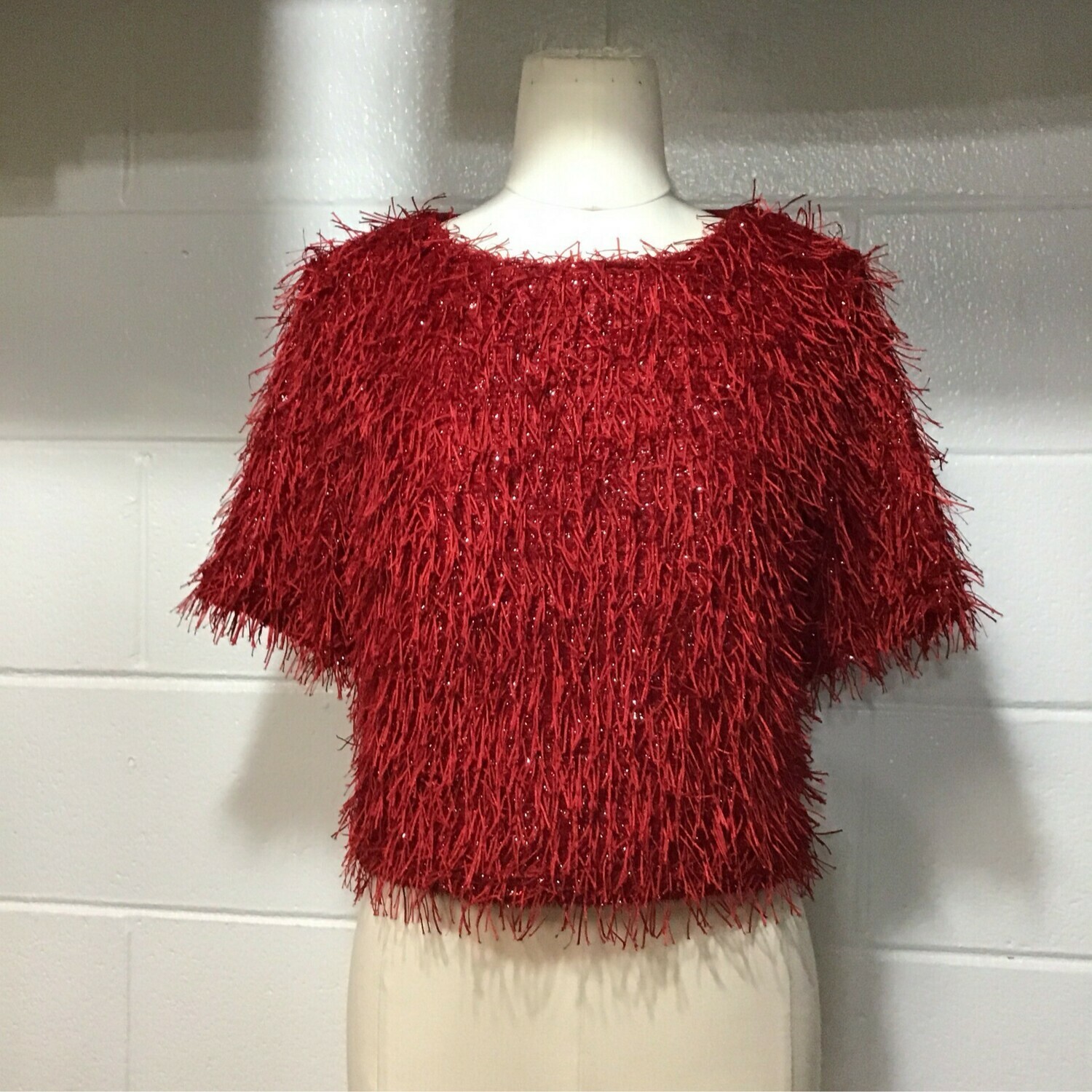 Gracia Red Sparkle Top