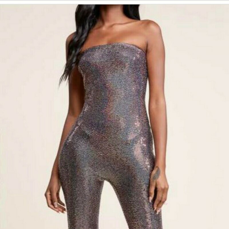 Metallic Tube Jumpsuit