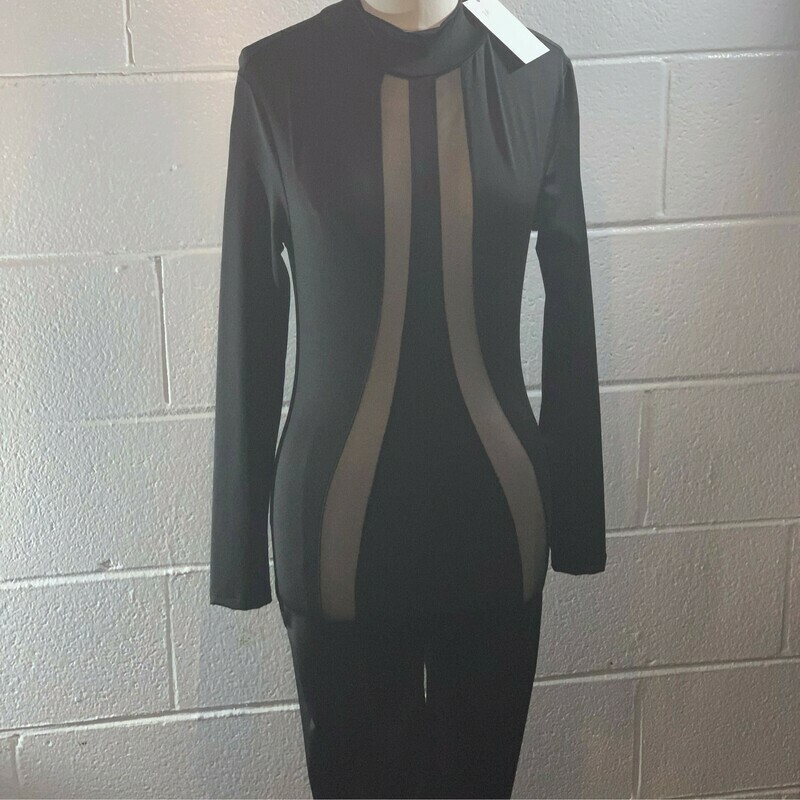 Mesh Panel Jumpsuit