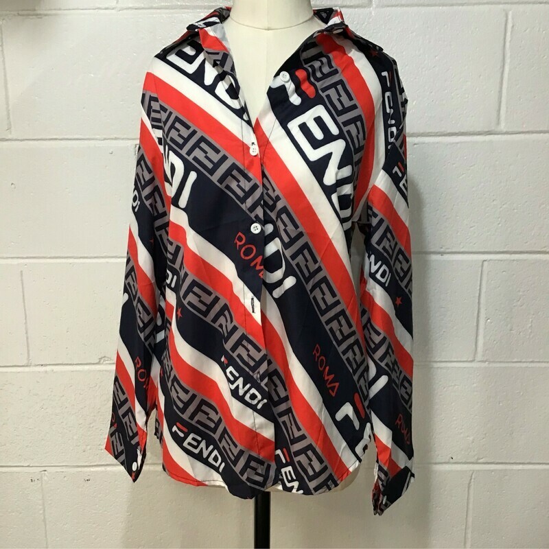Blue/Red Fendi Inspired Shirt