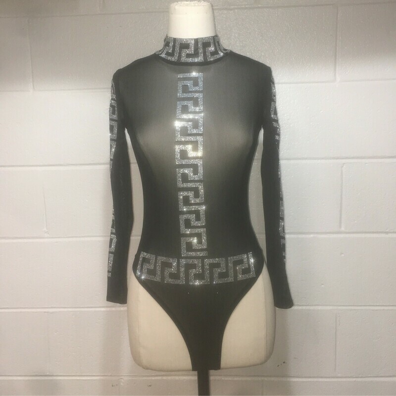 Fendi Inspired Black Bodysuit