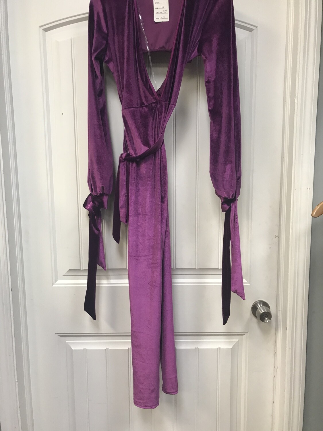 Purple Velvet Jumpsuit