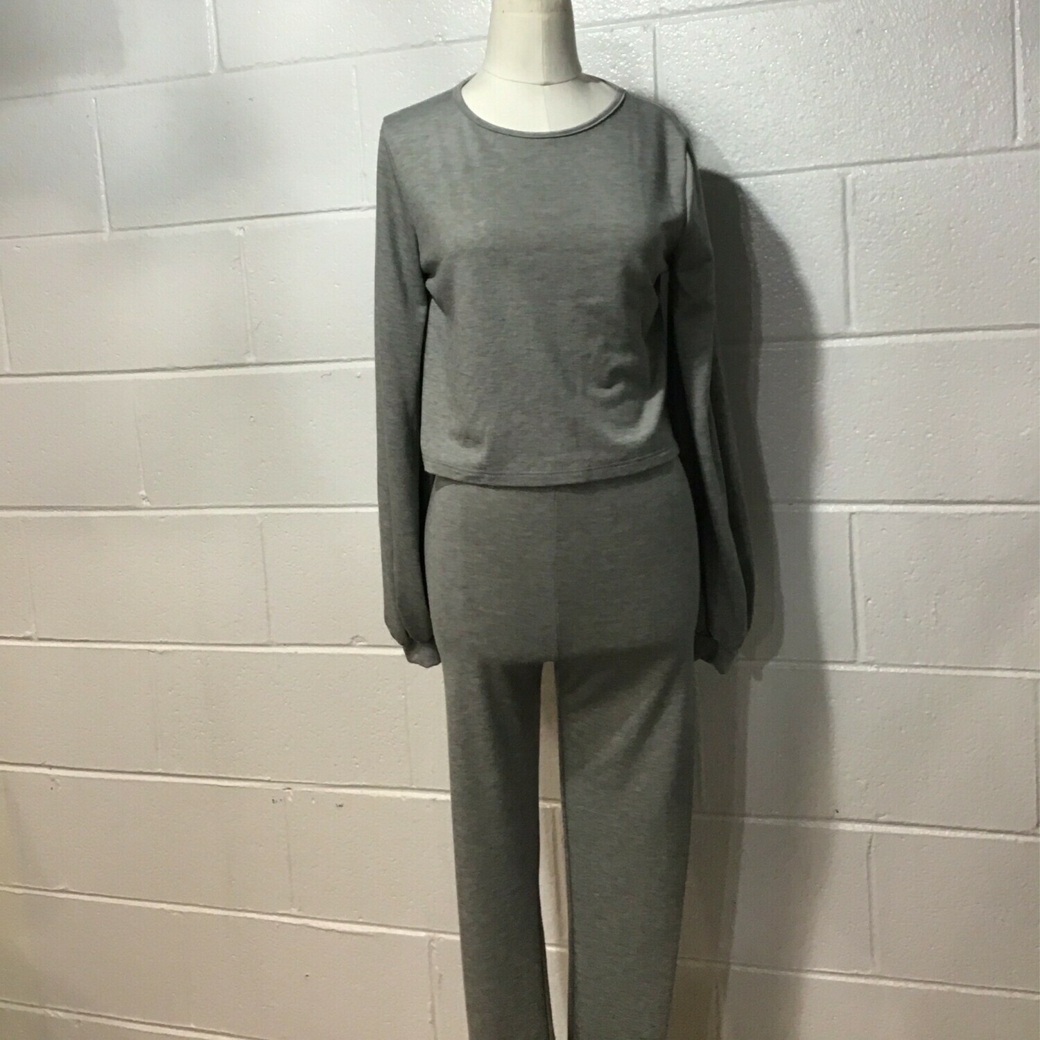 Gray Two-Piece Pant Set