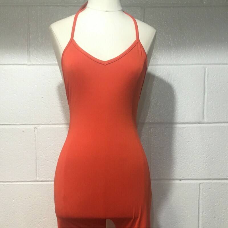 Orange Halter Romper