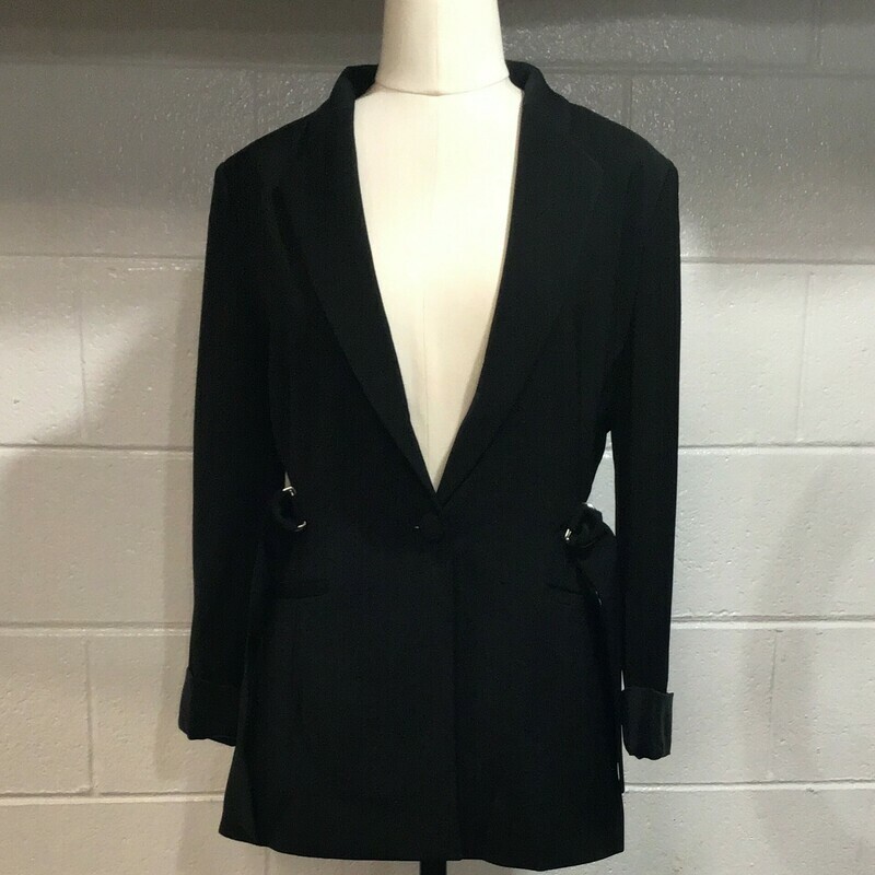 Black Single Button Blazer