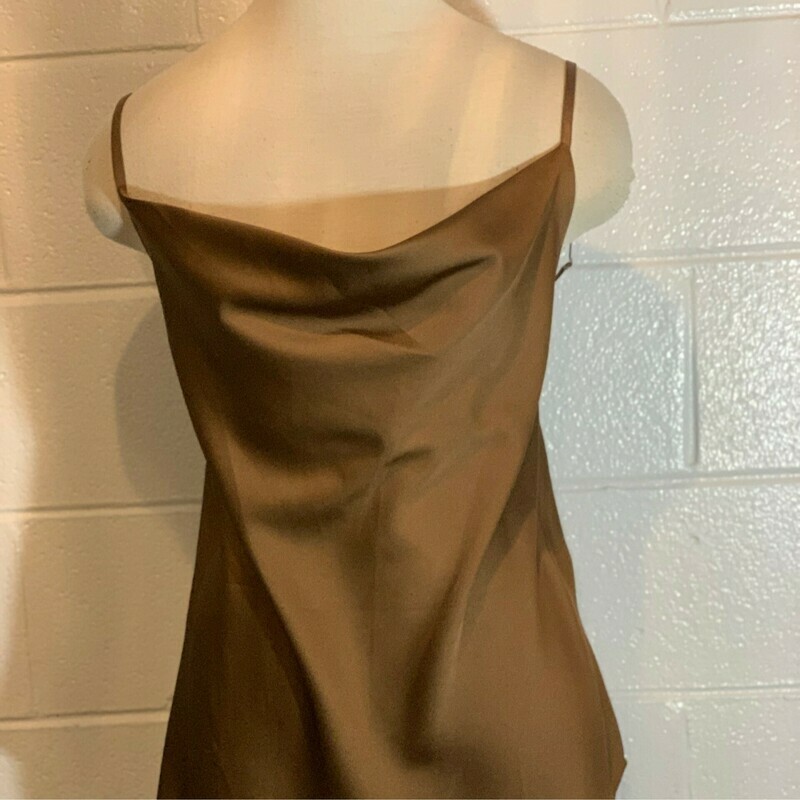 Brown Satin Tank (One Size Fits All )