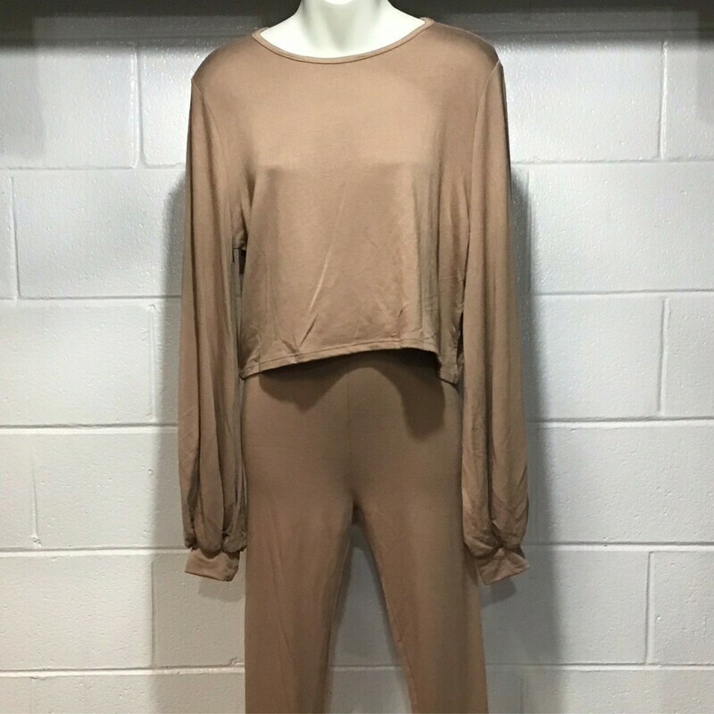 Tan Two-Piece  Pant Set