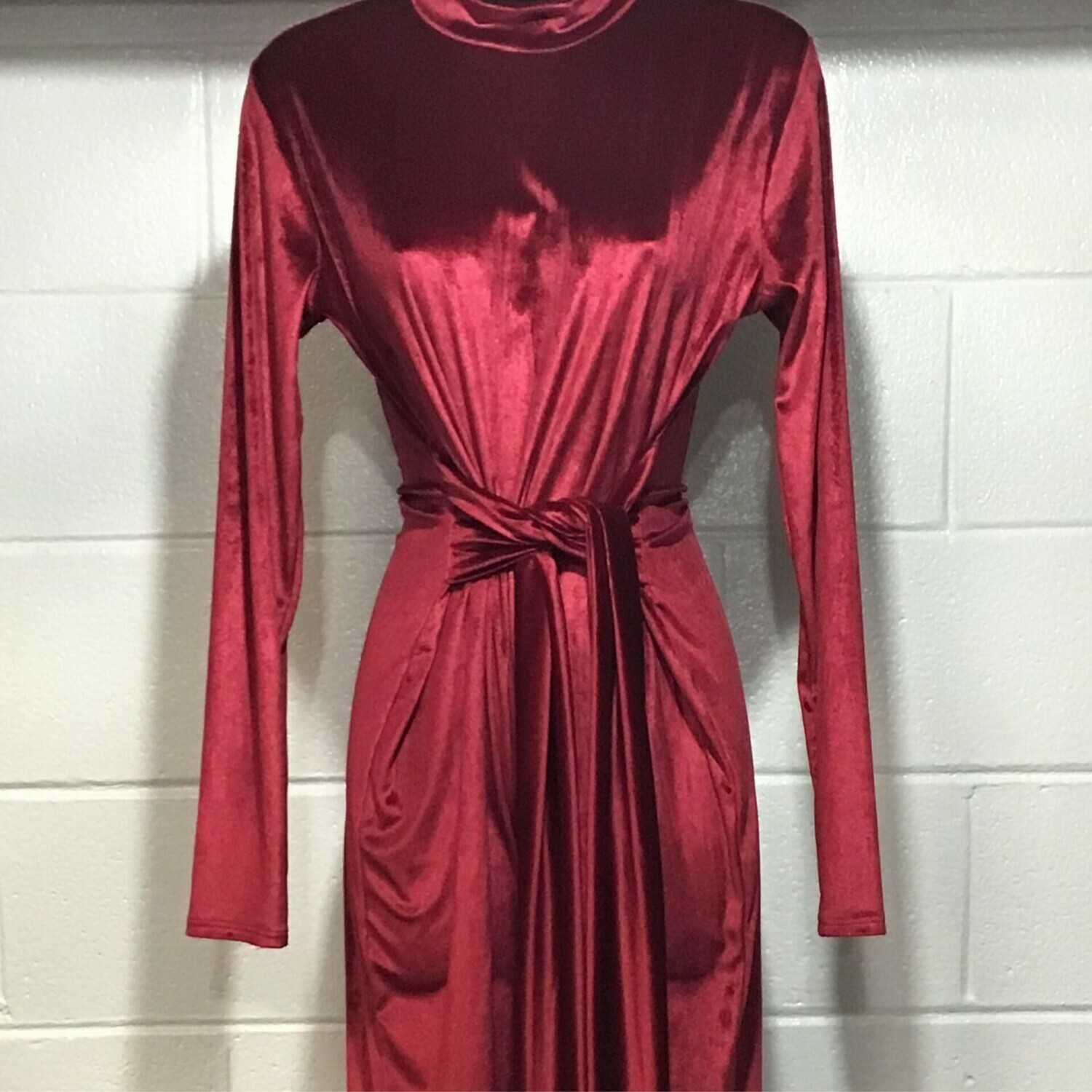 Velvet Zipper Back Jumpsuit