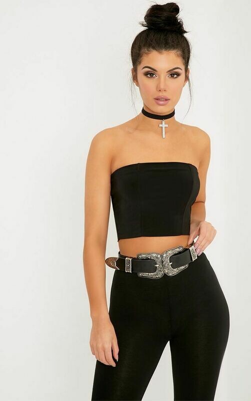 TUBE TOP BLACK