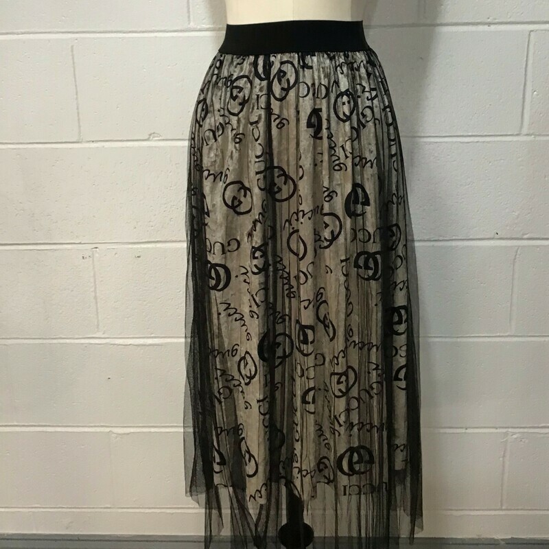 Gucci Inspired Cream/Black Skirt