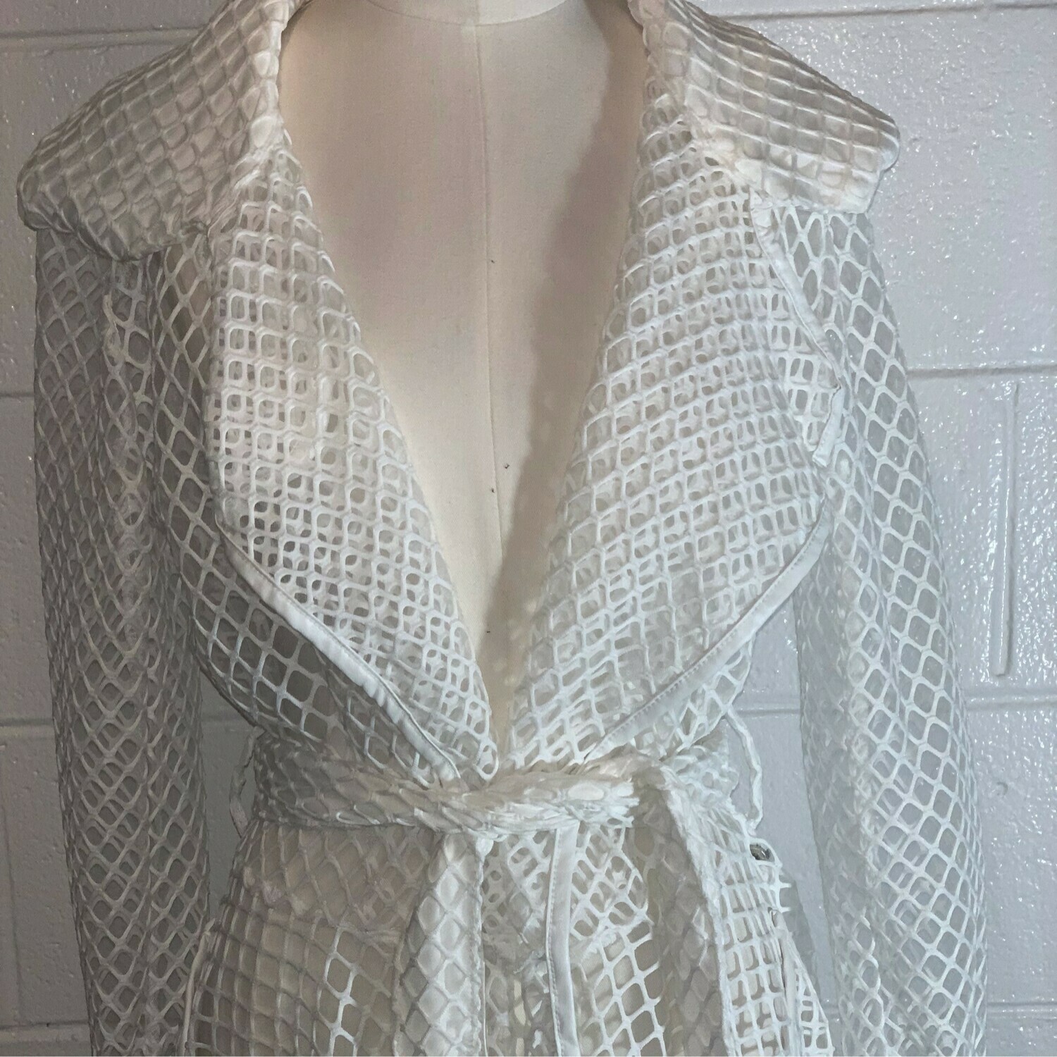 Fishnet Trench Coat