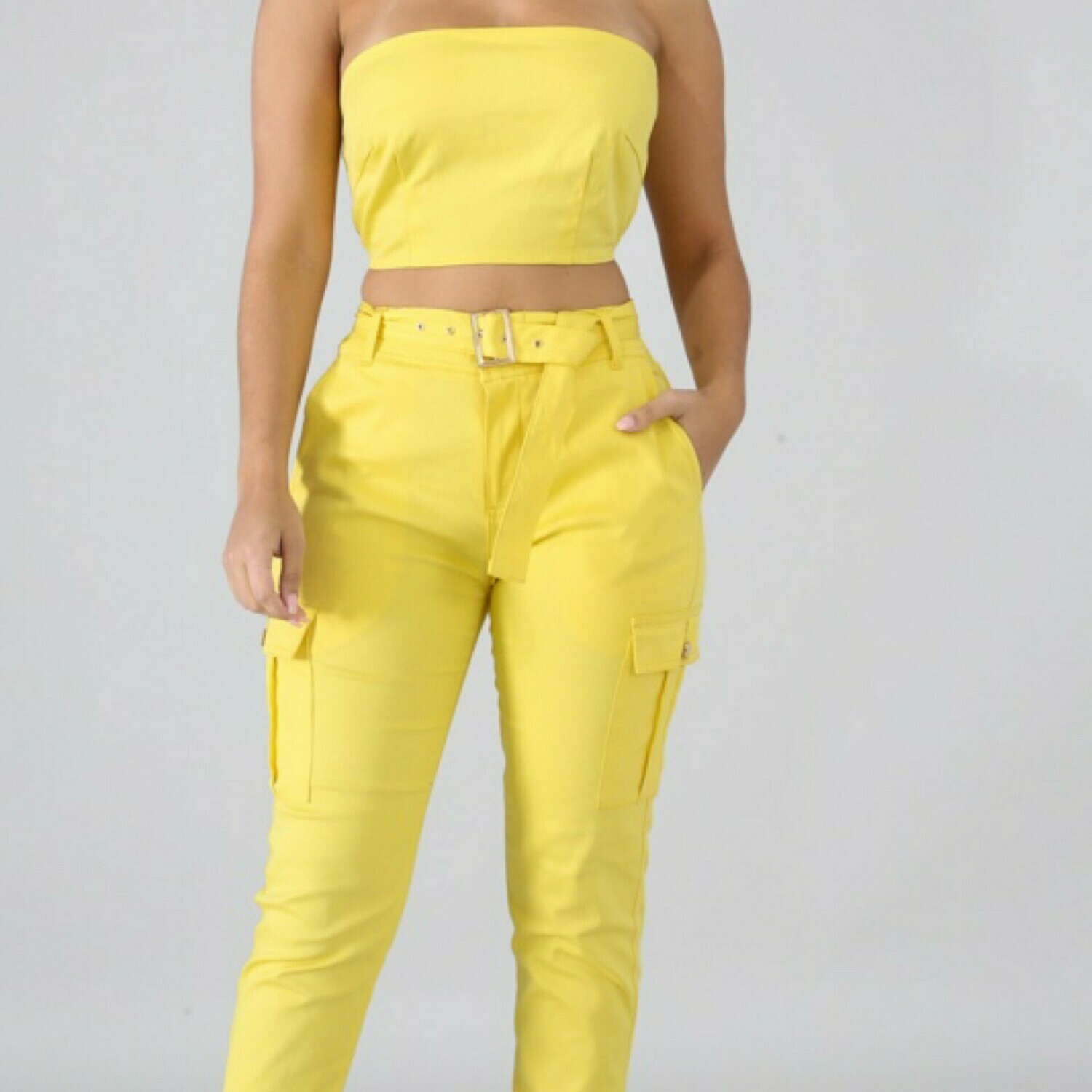 Foxy Boxy Pant Set Yellow