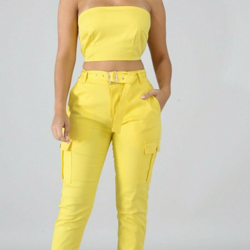Foxy Boxy Pant Set Yellow