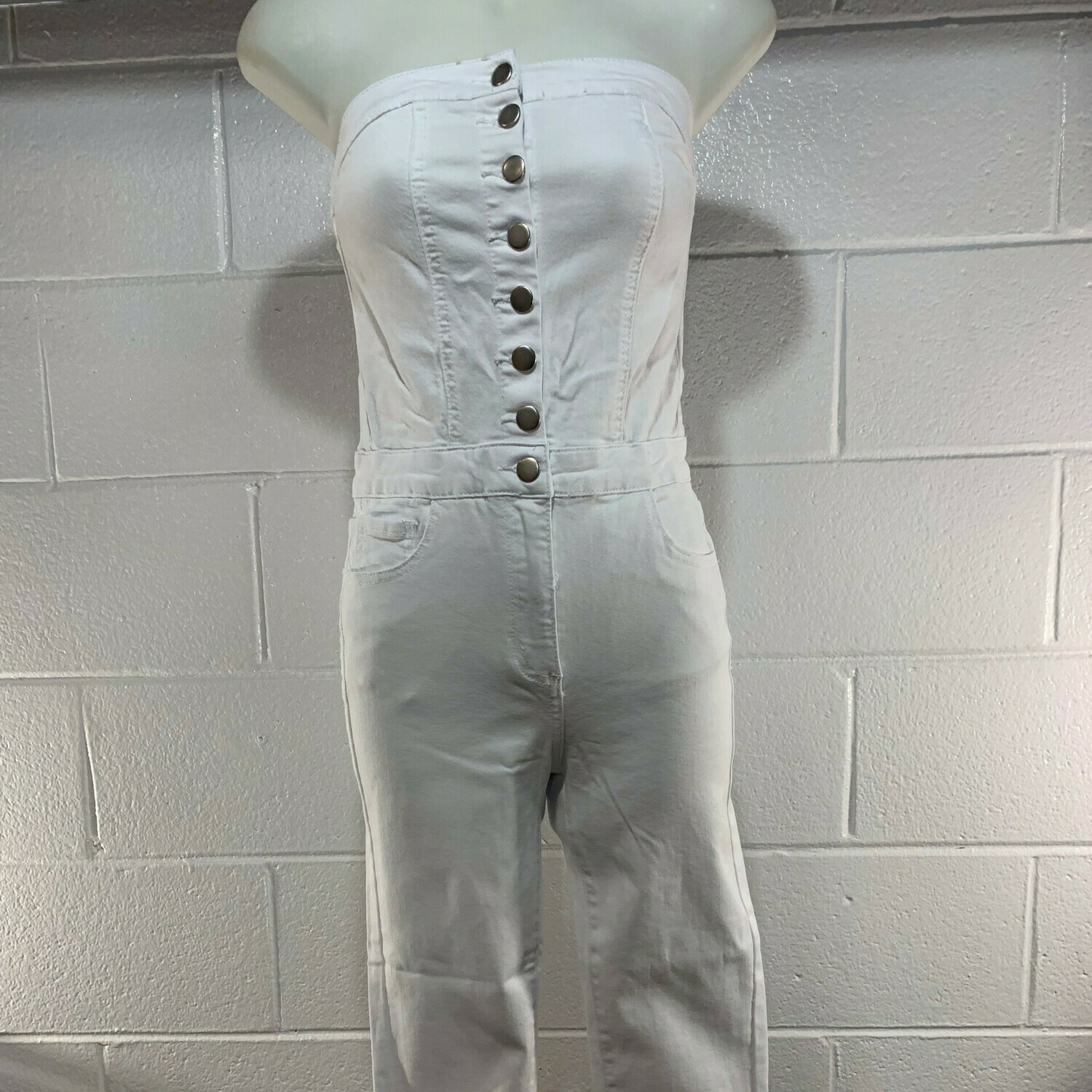 Jean Button Down Jumpsuit