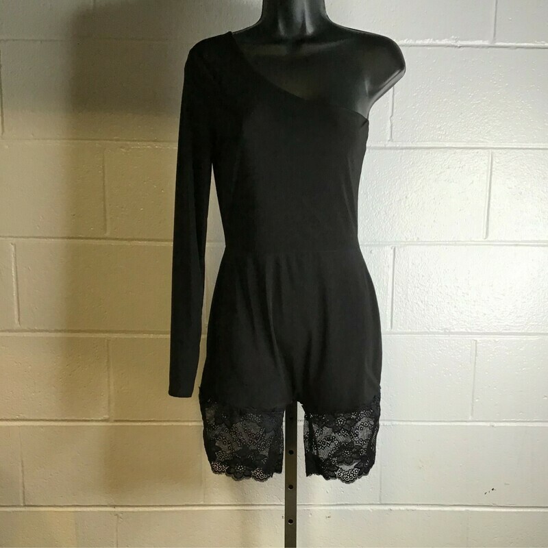 One Shoulder Lace Romper