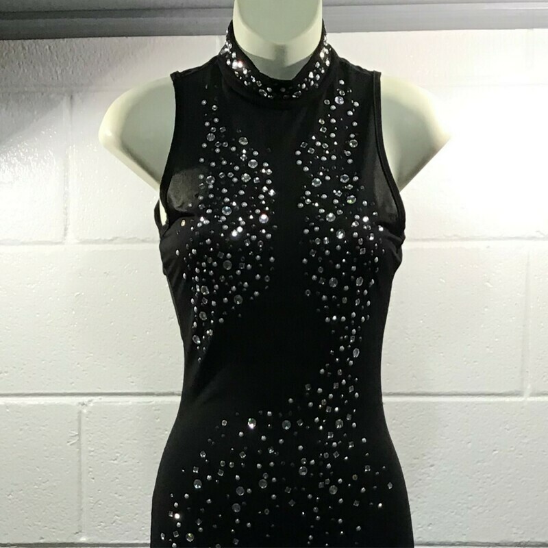 Stone Mesh Black Jumpsuit