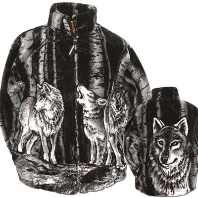 Cozy Monogrammed Wolf Jacket - Black Cozy Monogrammed Wolf Jacket - Black