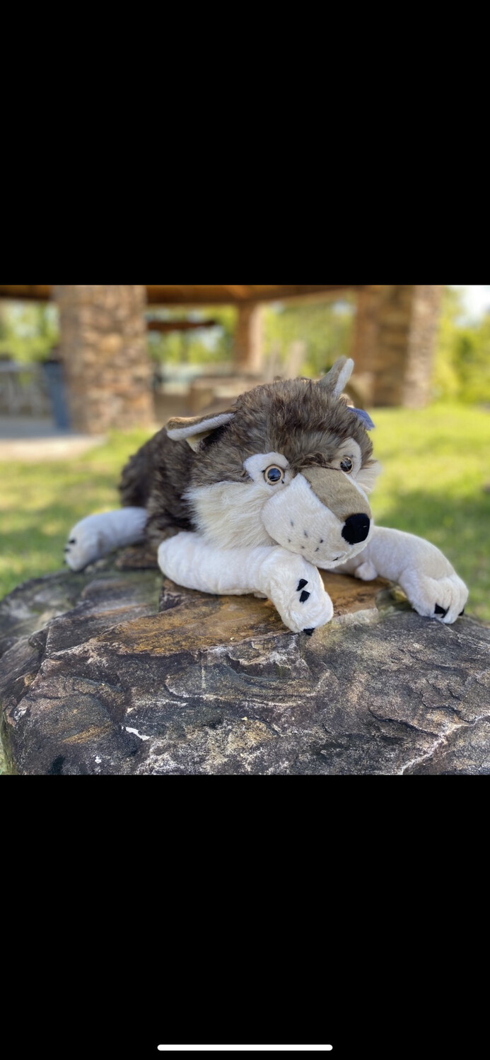 jumbo wolf plush