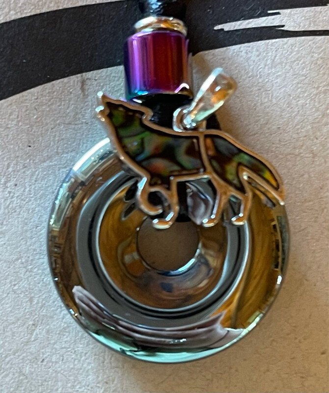 Medicine Stone Wolf Necklace