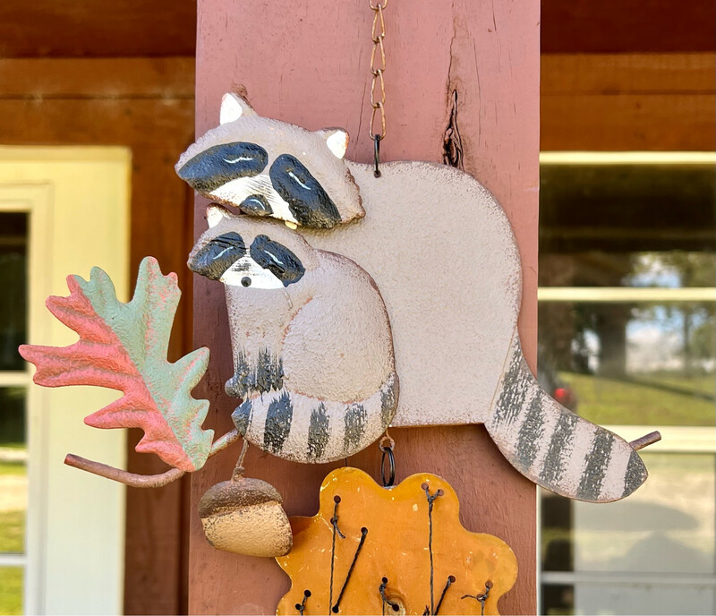 Rustic Raccoon Wind Chime