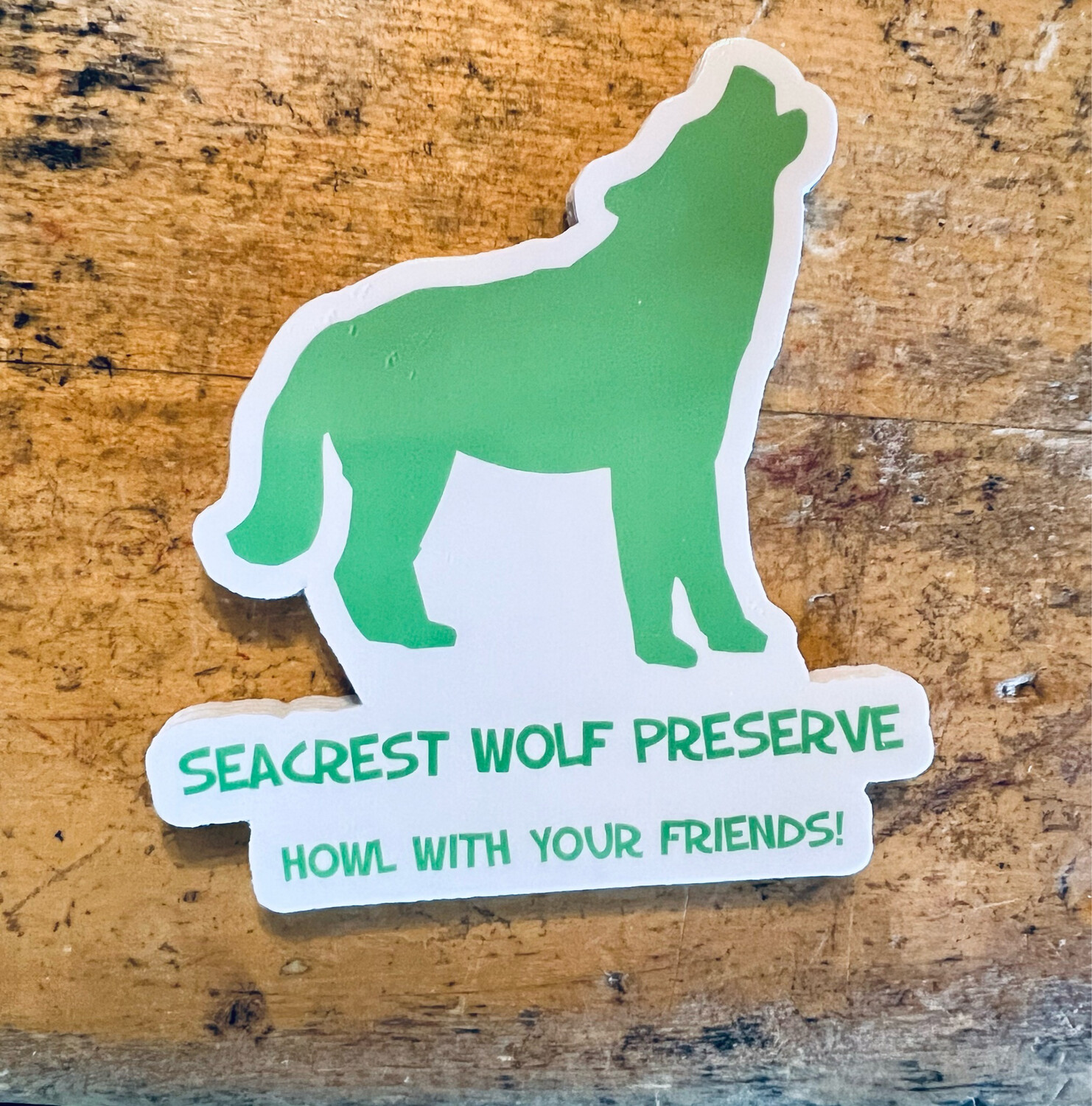 Howl With Your Friends Decal- Lime Green