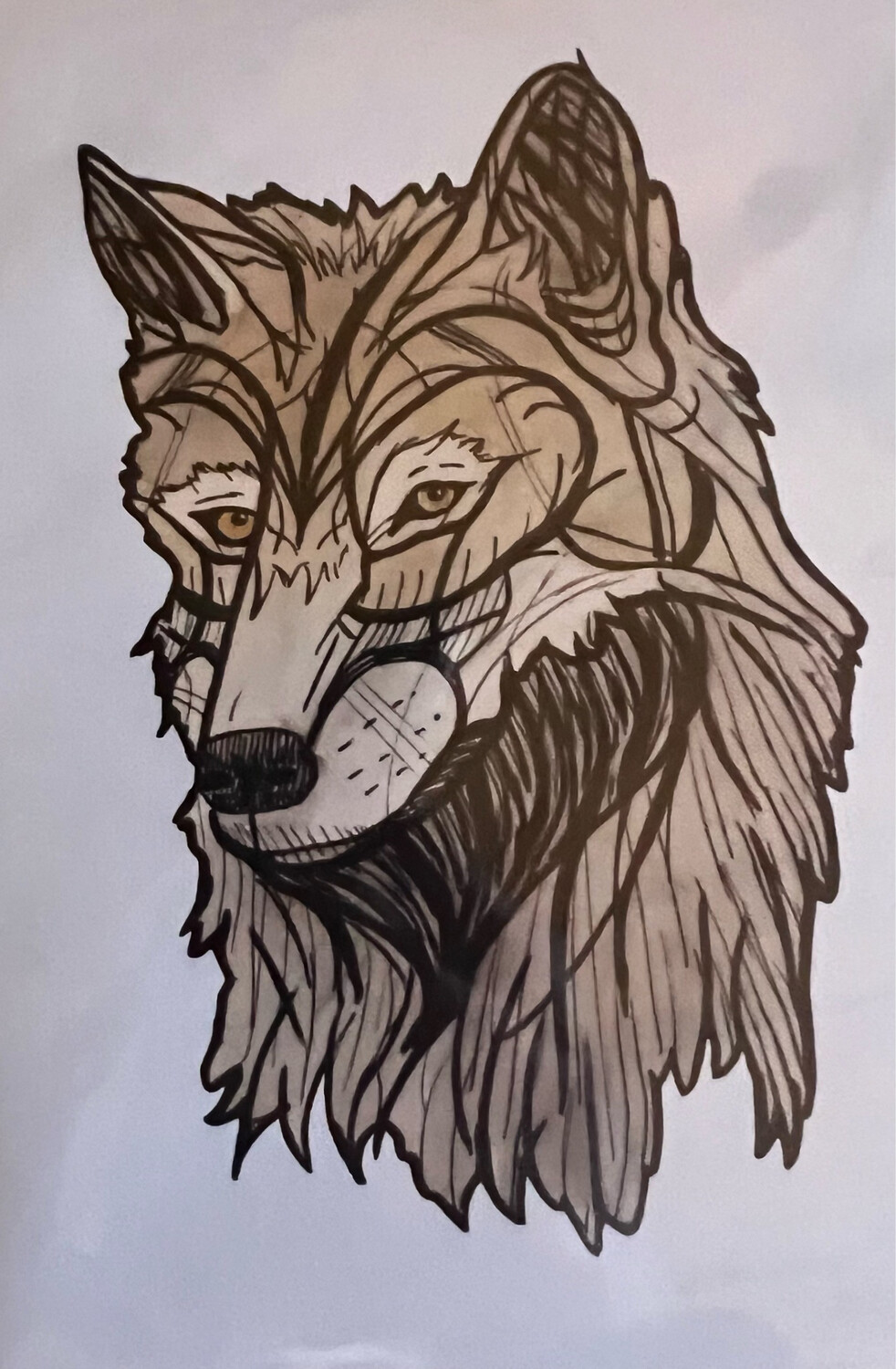 Art Print- By M.Ott-TOTEM WOLF