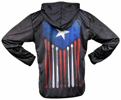[Men's Medium] Puerto Rico Baseball Flag Hoodie