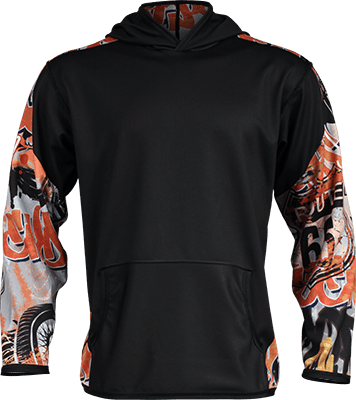 Biker Graffiti Sleeve Hoodie